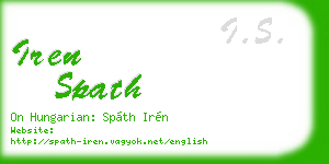 iren spath business card