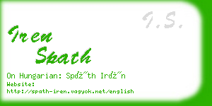 iren spath business card